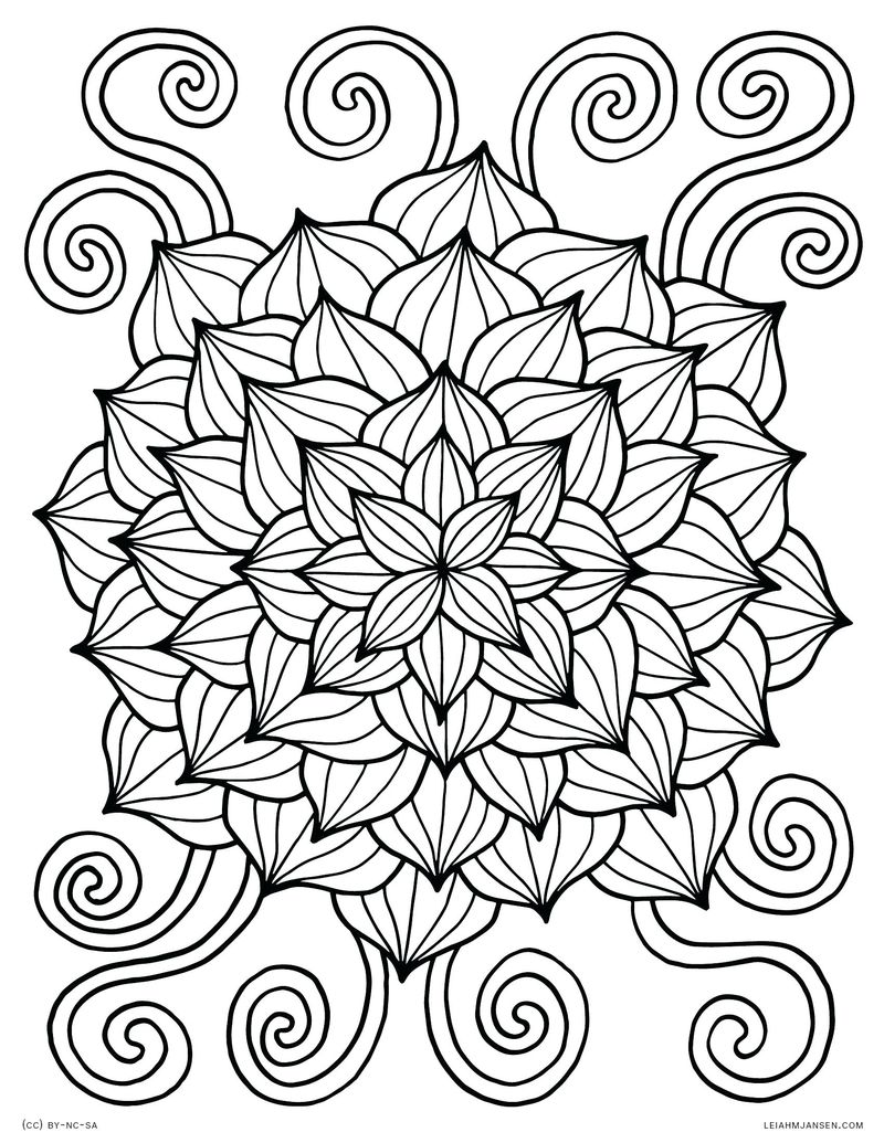 Ausmalbilder Blumen Mandala