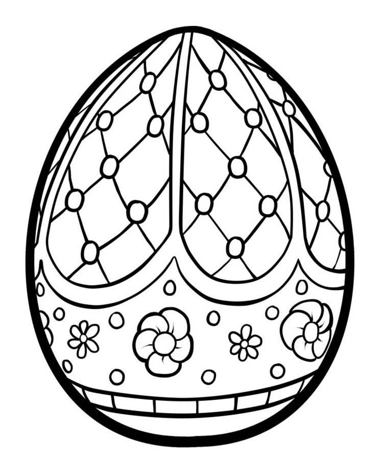 Free Easter Egg Coloring Page