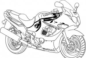 Motorcycle Printable Coloring Pages