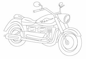 Photos of Motorcycle Coloring Pages