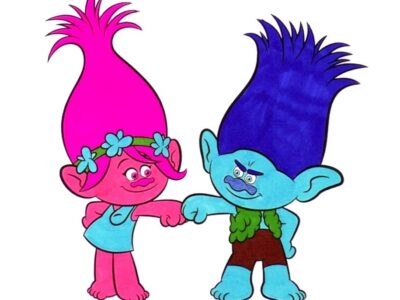 Trolls Ausmalbilder Kostenlos