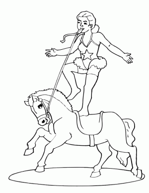 Ausmalbilder Zirkus Manege